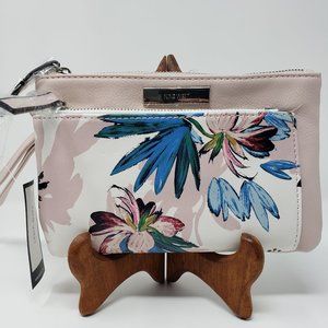 Nine West Floral Print Pink Clutch Wristlet Cameo Floral